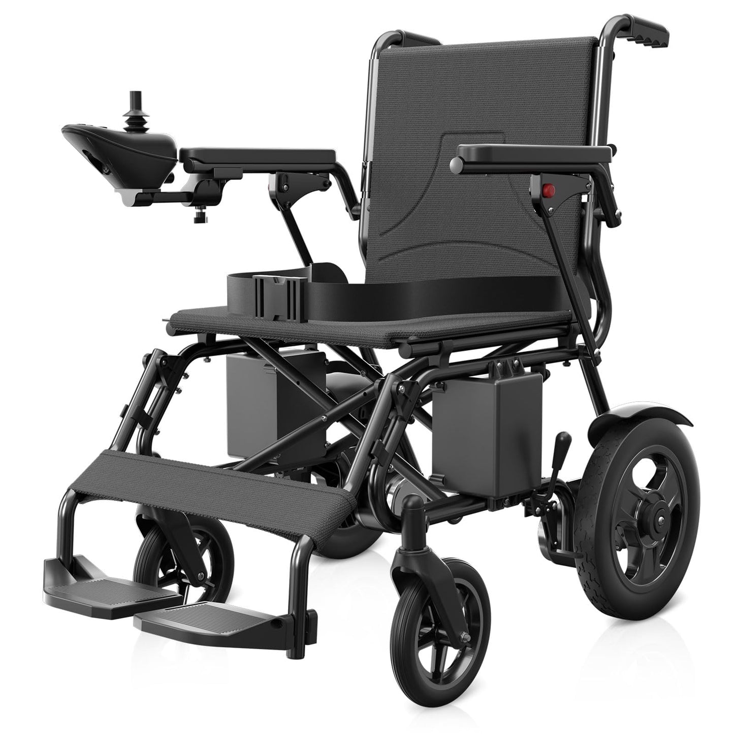 Foldable Lightweight Electric Wheelchair for Adults – Dual 500W Motors, 15 Mile Range