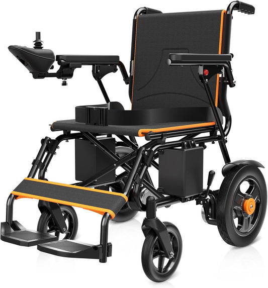 Foldable Lightweight Electric Wheelchair for Adults – Dual 500W Motors, 15 Mile Range