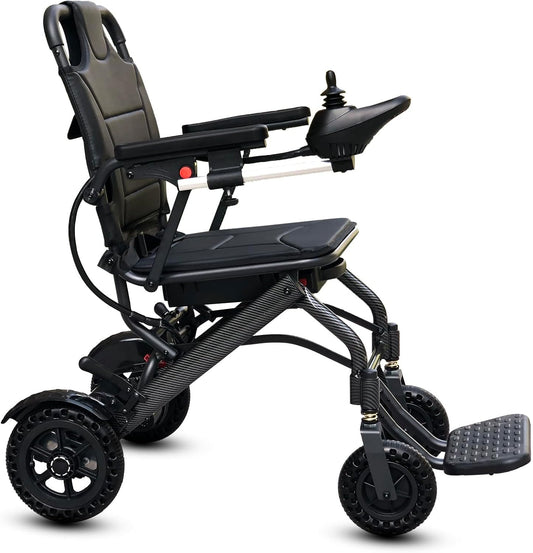 Carbon Fiber Lightweight Foldable Electric Wheelchair – 13kg, 360W Motor